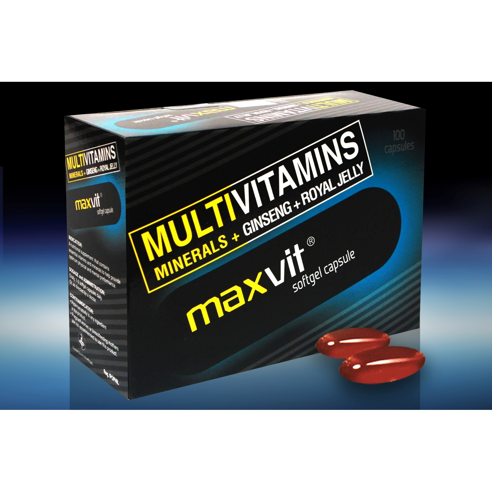 MAXVIT Multivitamins / Minerals / Ginseng / Royal Jelly Softgel Capsule